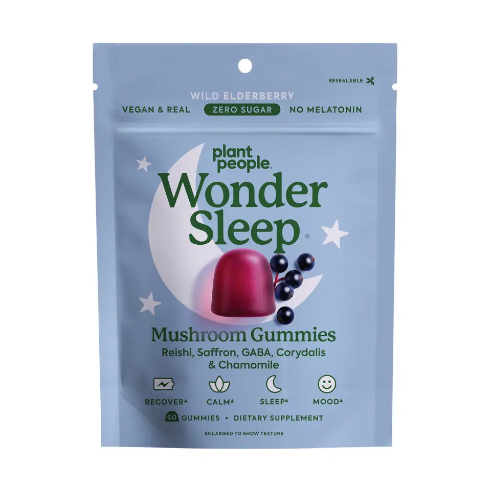 Plant People WonderSleep Mushroom Gummies – Melatonin-Free 60 Count